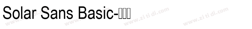Solar Sans Basic字体转换